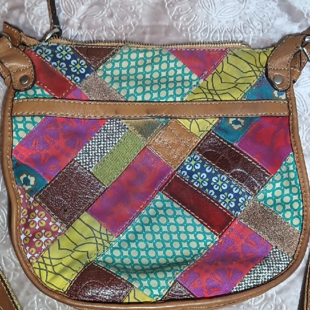 Fossil Multicolor Patchwork Crossbody Bag - image 7